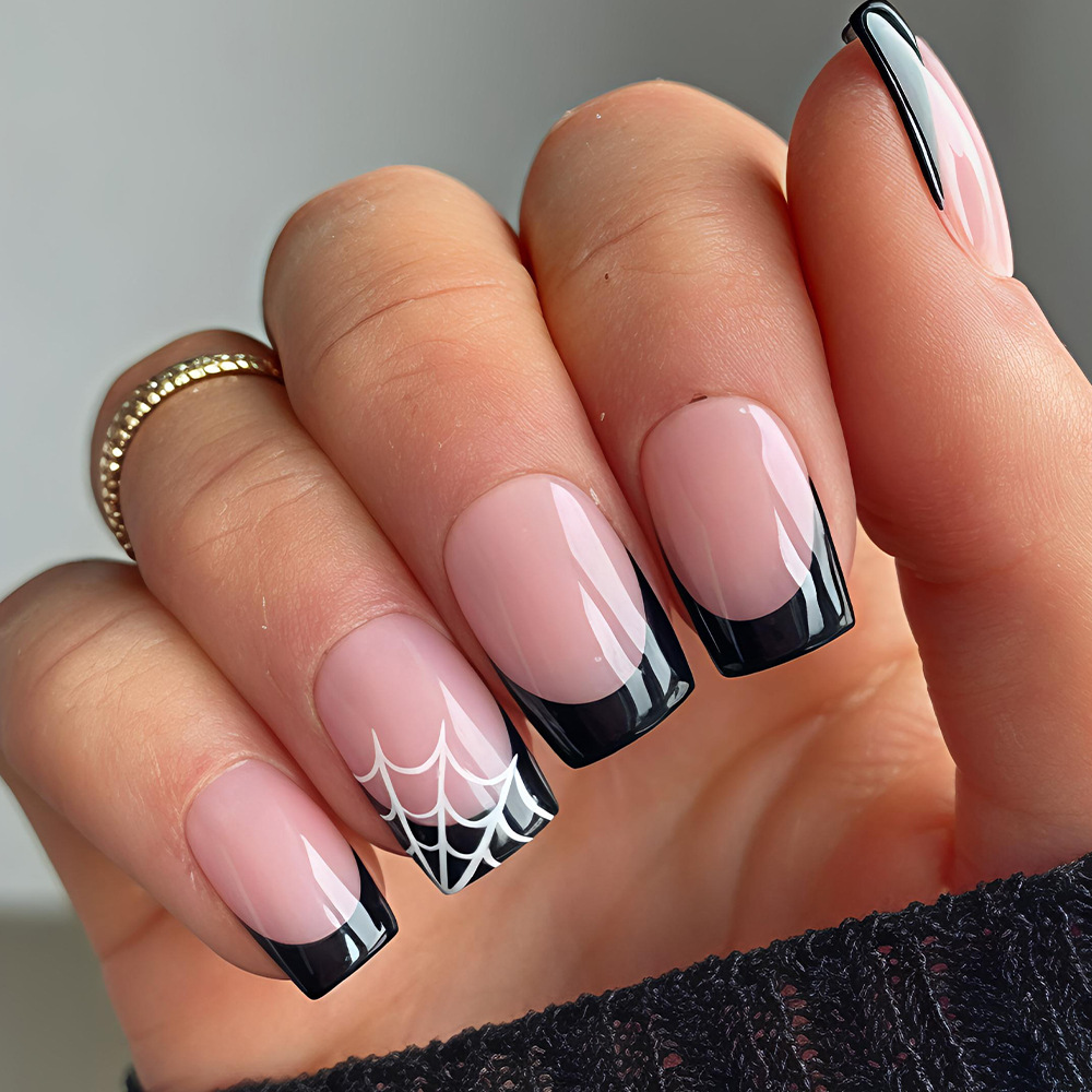 Nail Art Pink - 24 Stück Halloween Press-On-Nägel, rosa, niedliche