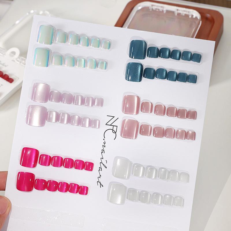 Nail Art Extension Cat Eye - Neu: 10 Stück/Box Französische Künstliche Nägel,
