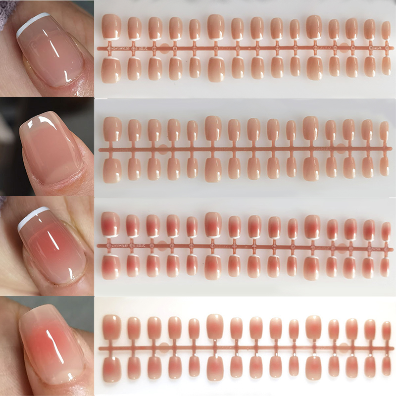 Nail Art Pink - 30 stücke Farbverlauf gefälschte Nägel Französisch