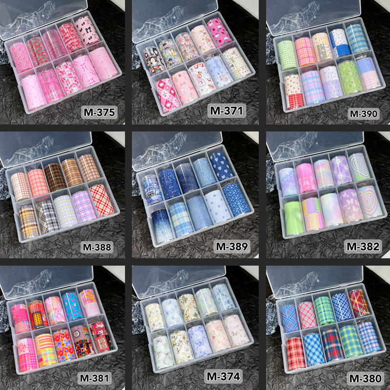 Nail Art Xmas - 10 Rollen neues Design, frische Nagelfolien