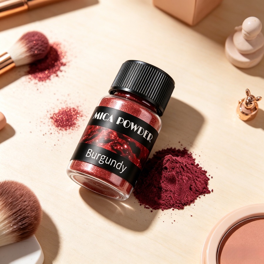 Nail Art Burgundy - Burgunder Mica-Pulver für Schmuckherstellung – Tiefroter