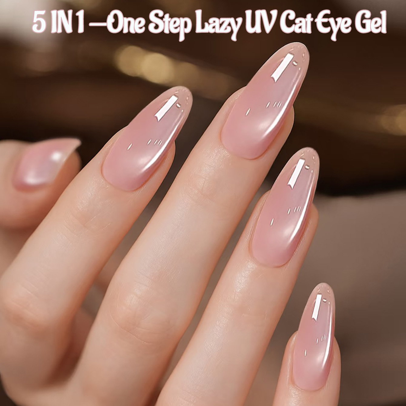 Nail Art Pink Cat Eye - 1 Stück PSK Ice Transparent Pink