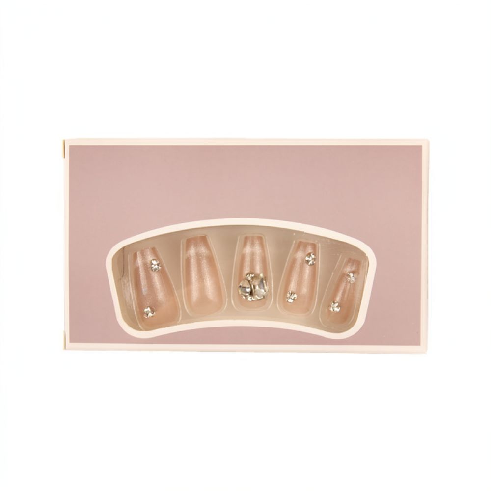 Nail Art Extension Cat Eye - Wiederverwendbare, handgefertigte Press-On-Nägel, mittelgroß, mit Katzenaugen-