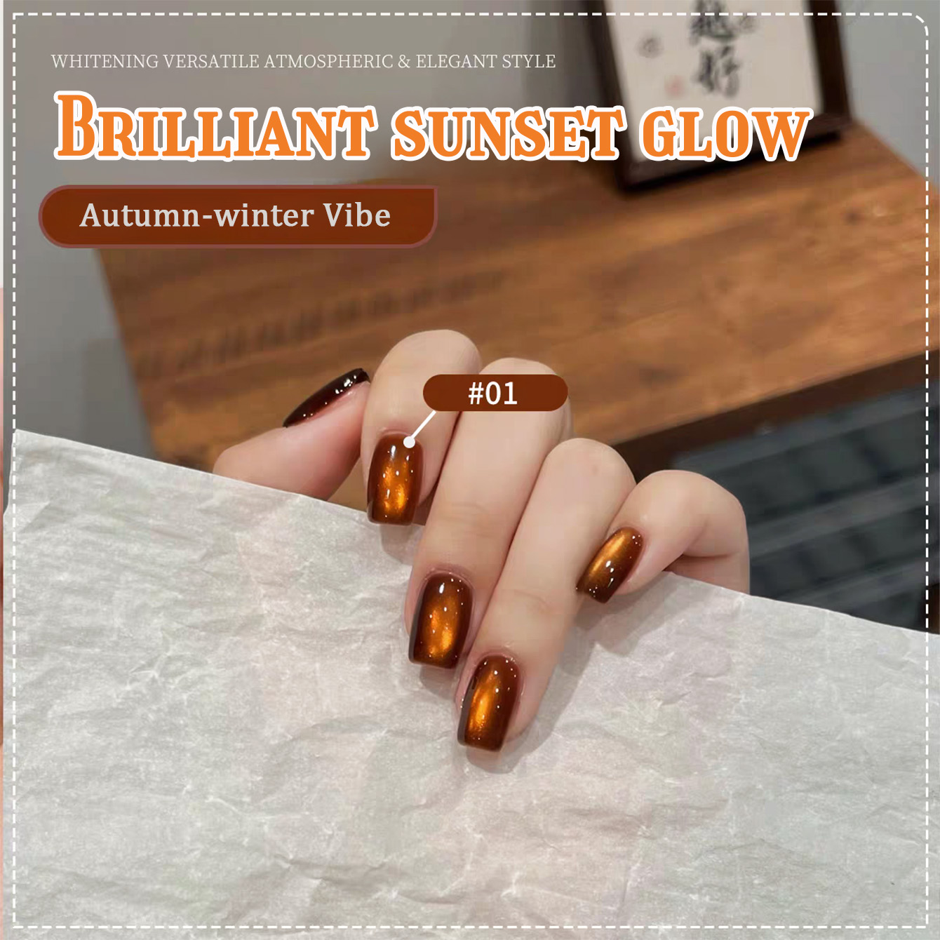 Nail Art Red Wine Cat Eye - ZH 12ML Neuer Twilight Glass Bead