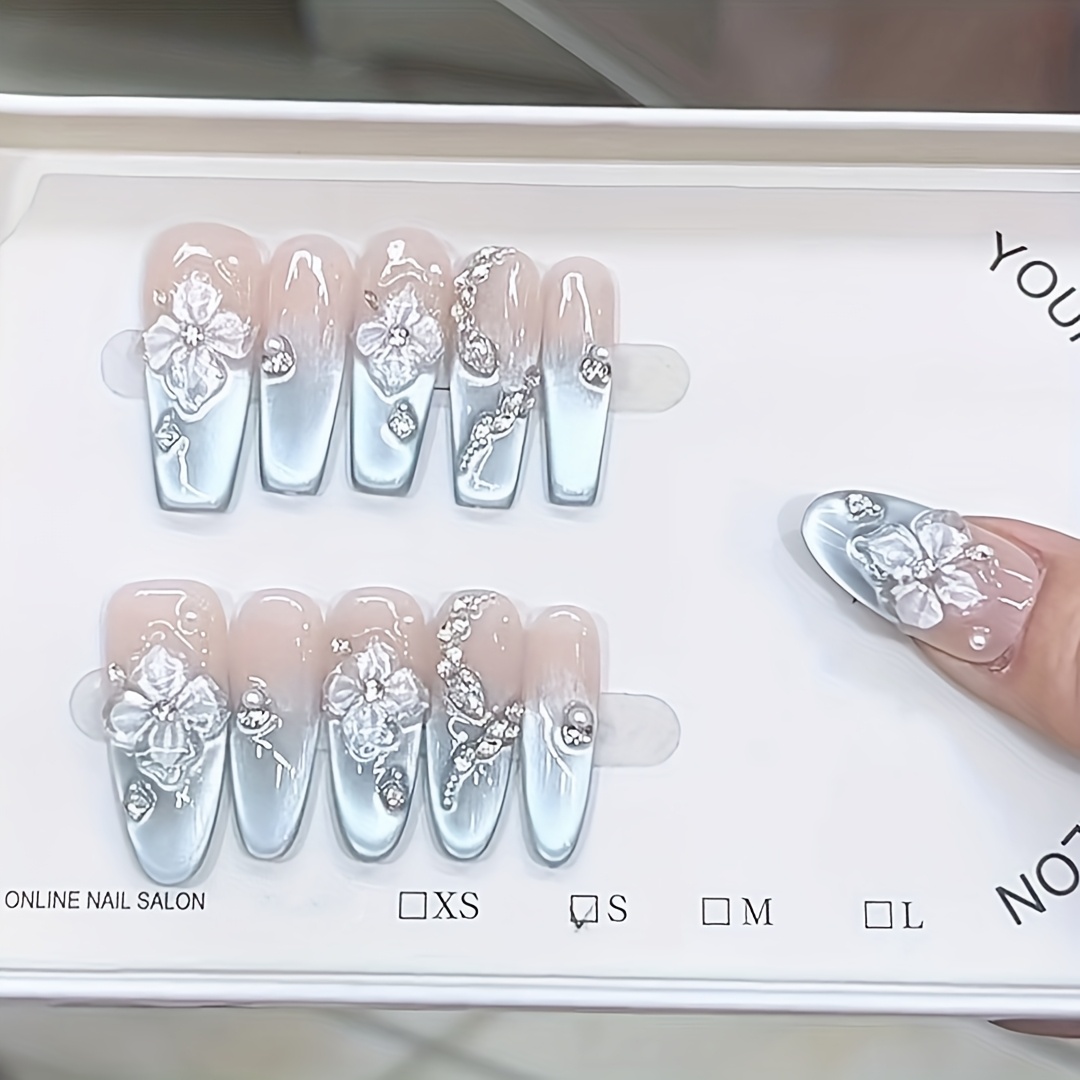 10 Stück hochwertige französis – Nail Art Flower Bewertung und Preis
