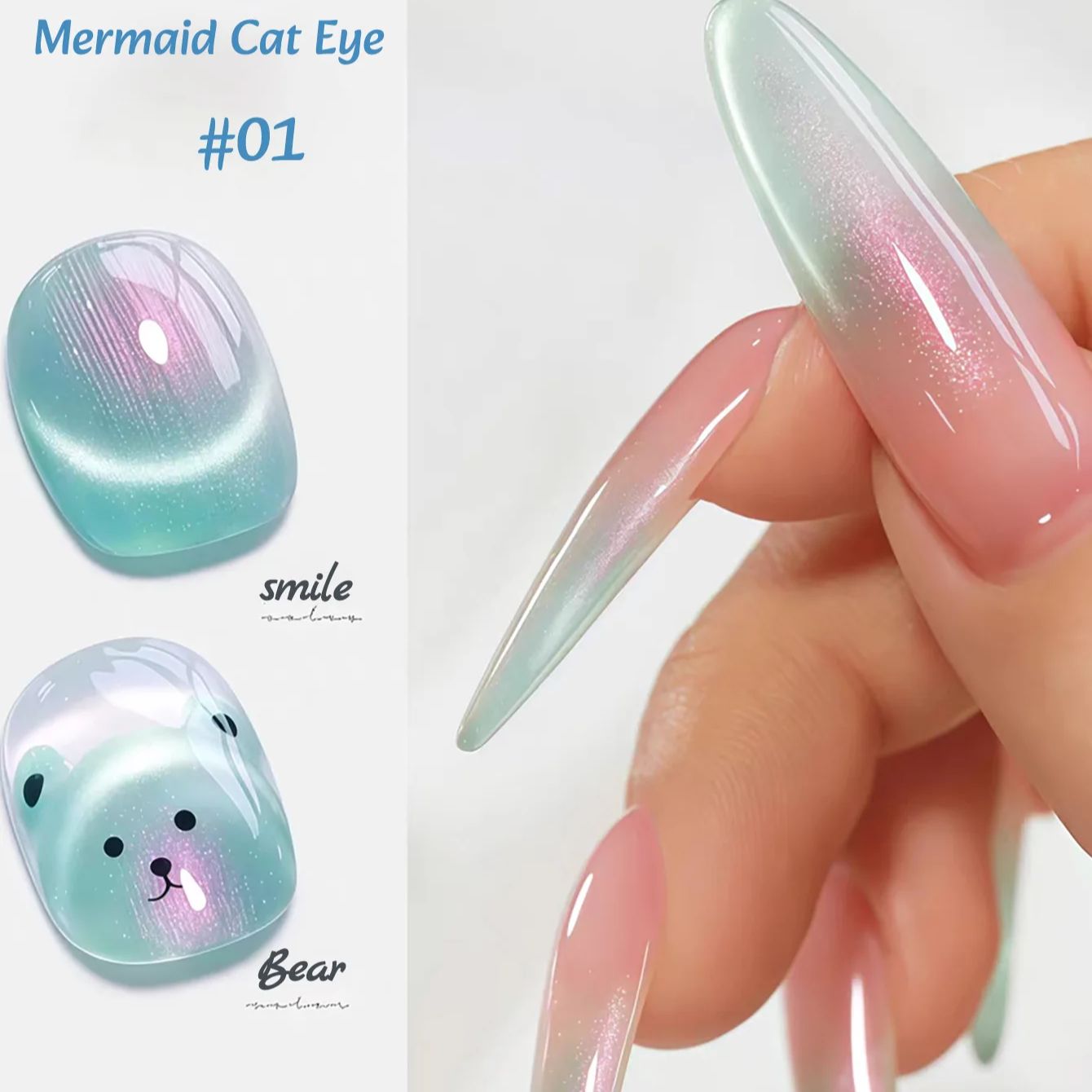 1 Stück ZH Summer Charming Mer – Nail Art Pink Cat Eye Bewertung und Preis
