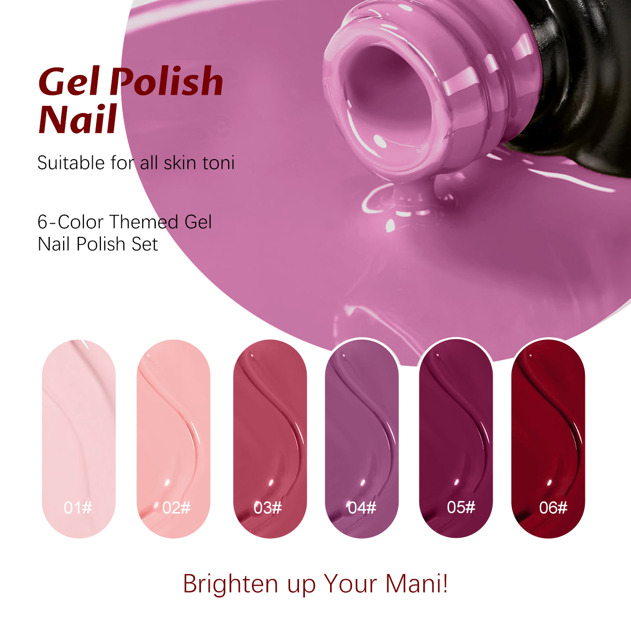 6-teiliges Fruchtiges Beeren-R – Nail Art Burgundy Bewertung und Preis