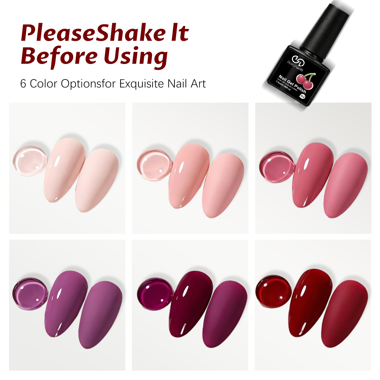 6-teiliges Fruchtiges Beeren-R – Nail Art Burgundy Bewertung und Preis