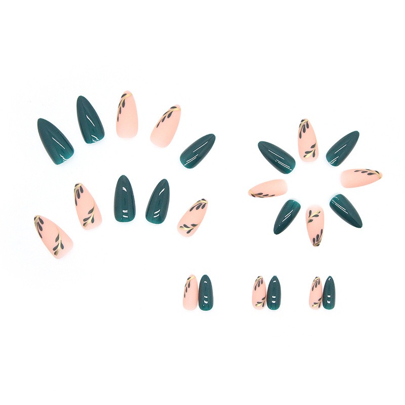 24 Teile/satz Mittellange Mand – Nail Art Pink Bewertung und Preis