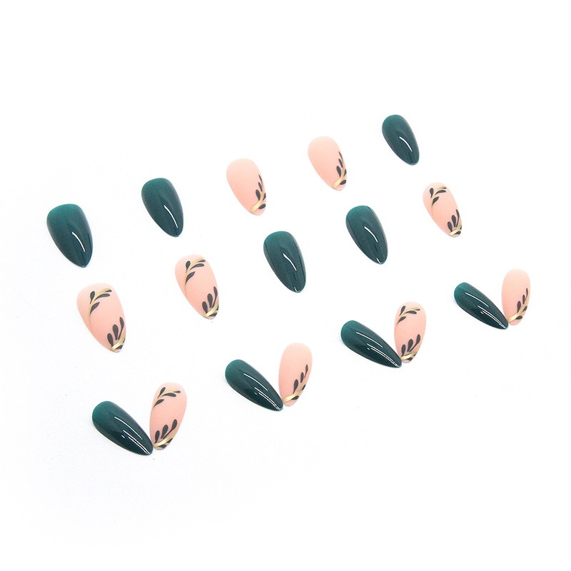 24 Teile/satz Mittellange Mand – Nail Art Pink Bewertung und Preis
