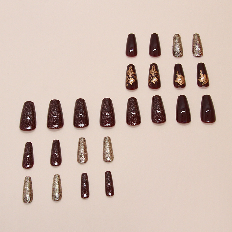 24 Stück elegante burgunderrot – Nail Art Burgundy Bewertung und Preis