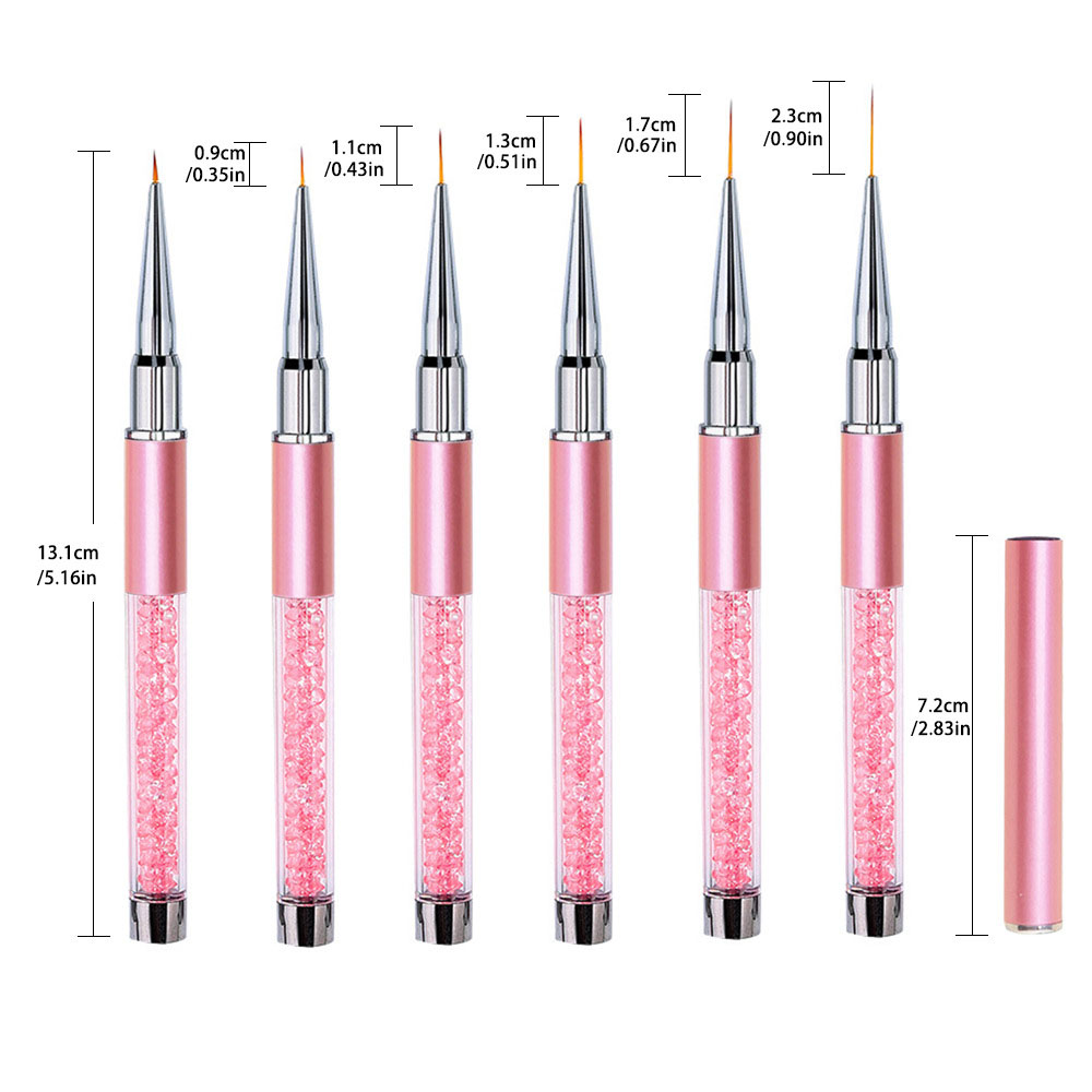 6-teiliges Set Acryl French St – Nail Art Brush Set Bewertung und Preis