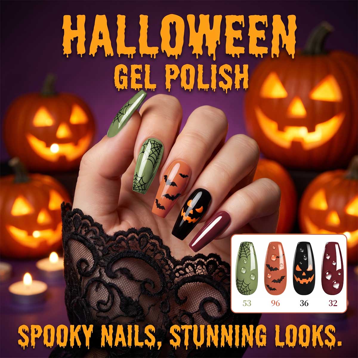 4er-Pack Olivgrüne, Orange, Bu – Nail Art Burgundy Bewertung und Preis
