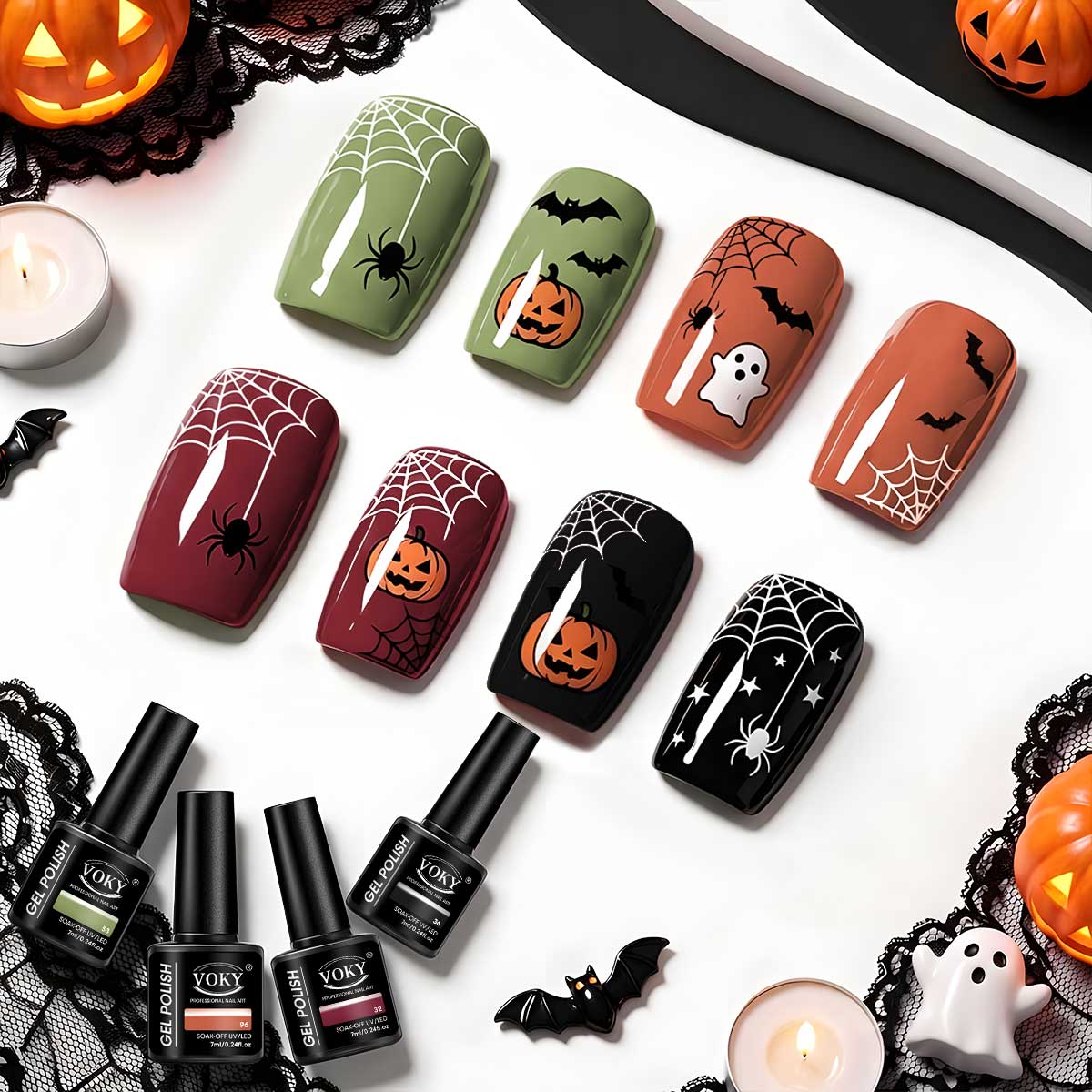 4er-Pack Olivgrüne, Orange, Bu – Nail Art Burgundy Bewertung und Preis