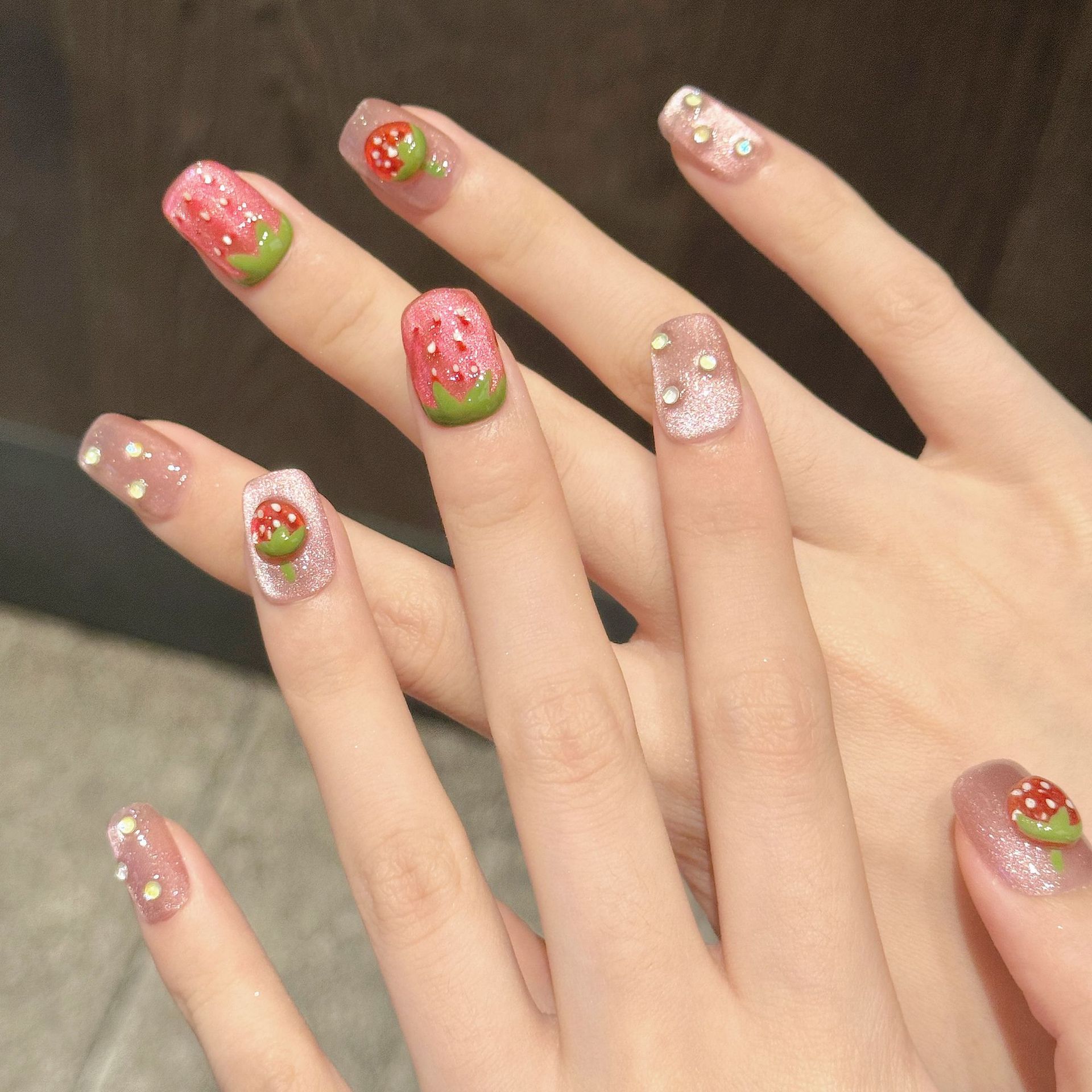 10 Stück handgemachte Nägel zu – Nail Art Pink Cat Eye Bewertung und Preis