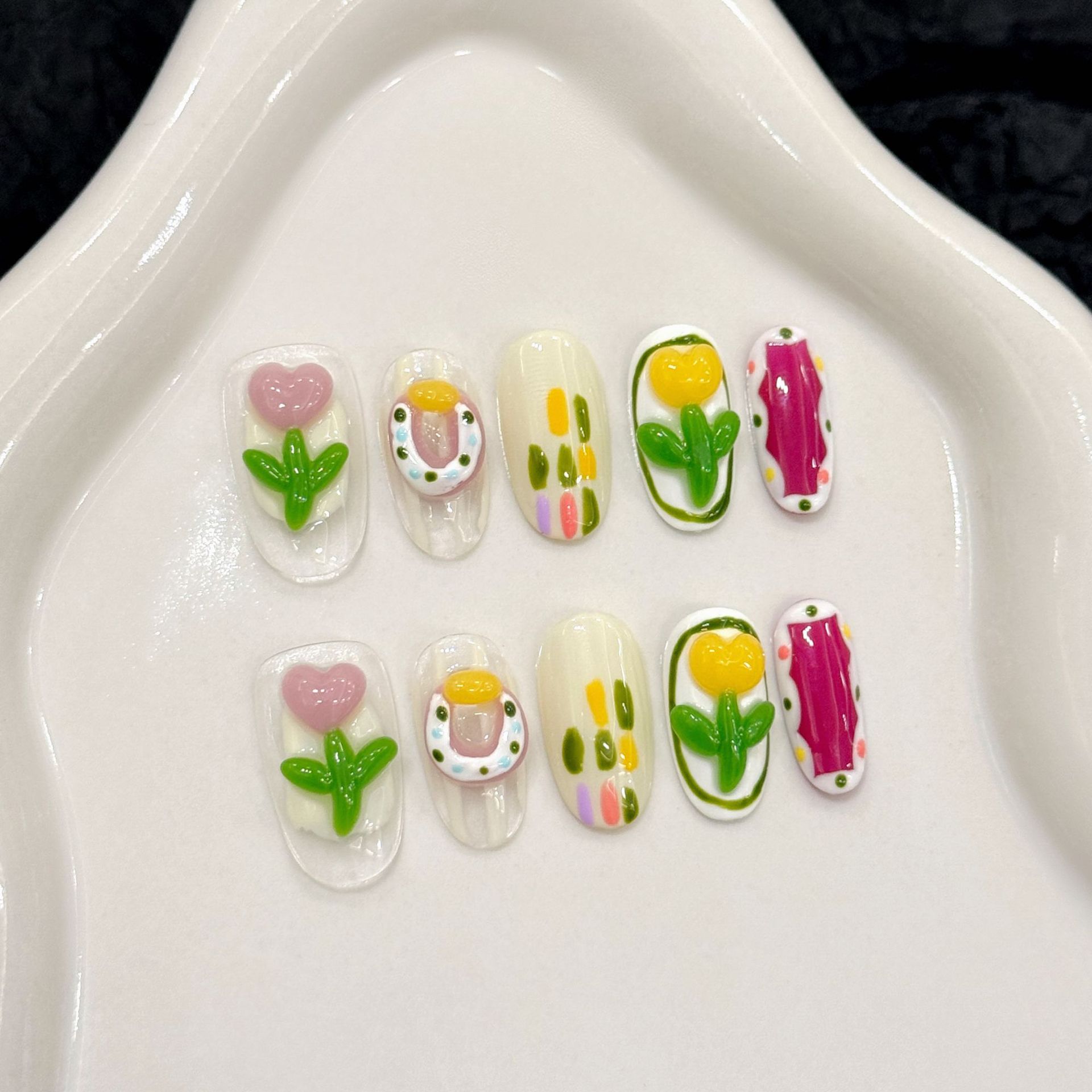 10 Stück handgemachte Nägel zu – Nail Art Pink Cat Eye Bewertung und Preis