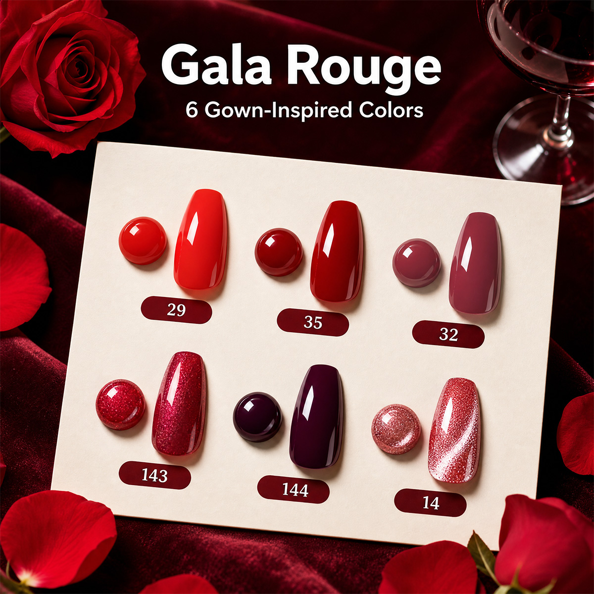 7-teiliges Set aus weinrotem u – Nail Art Red Wine Cat Eye Bewertung und Preis