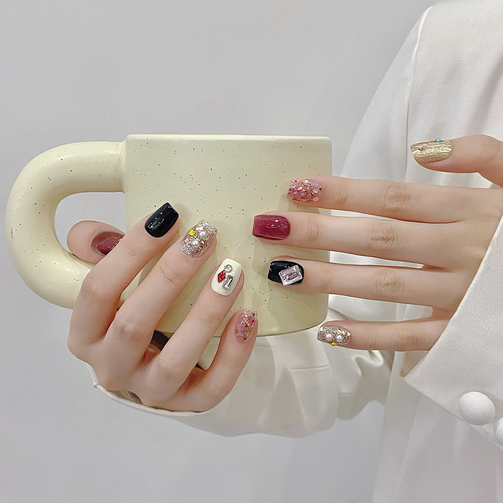 Handgemachte Presse auf Nägeln – Nail Art Pink Cat Eye Bewertung und Preis