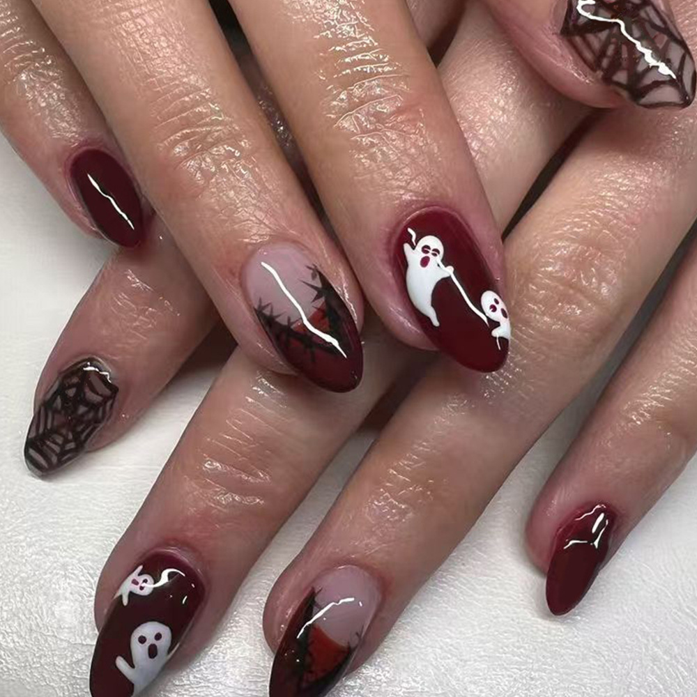 24 Stück Halloween Aufklebenäg – Nail Art Burgundy Bewertung und Preis