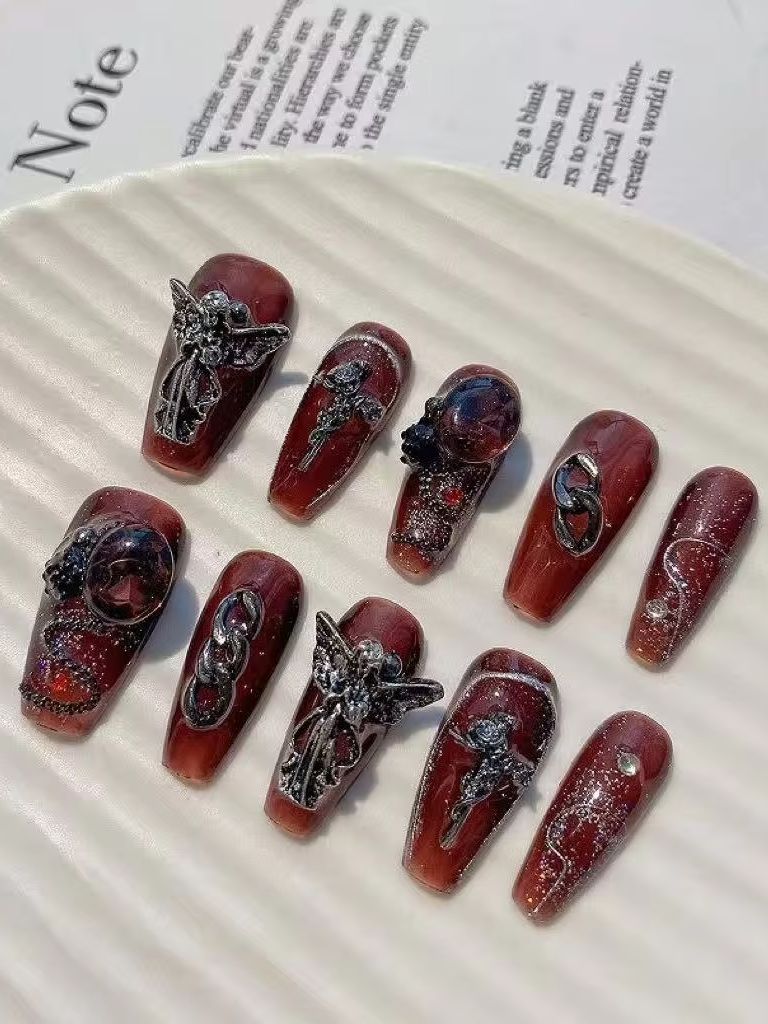 Halloween 10-teiliges Retro Sp – Nail Art Burgundy Bewertung und Preis