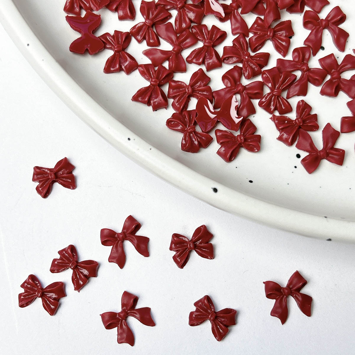 50PCS Burgund 3D Acryl Bogen N – Nail Art Burgundy Bewertung und Preis