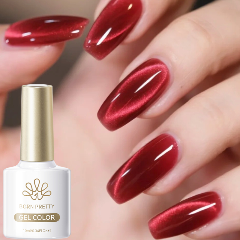 BORN PRETTY Weinroter Katzenau – Nail Art Red Wine Cat Eye Bewertung und Preis